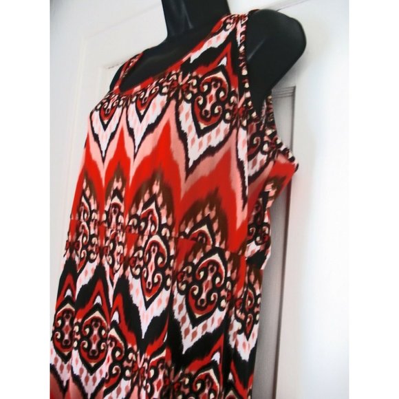 Notations Maxi Shift Retro Dress  Size ONE SIZE, Orange - Picture 3 of 7